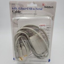 Radio Shack 26-183 6 ft. USB to Serial Cable Adapter RS232 Windows With CD