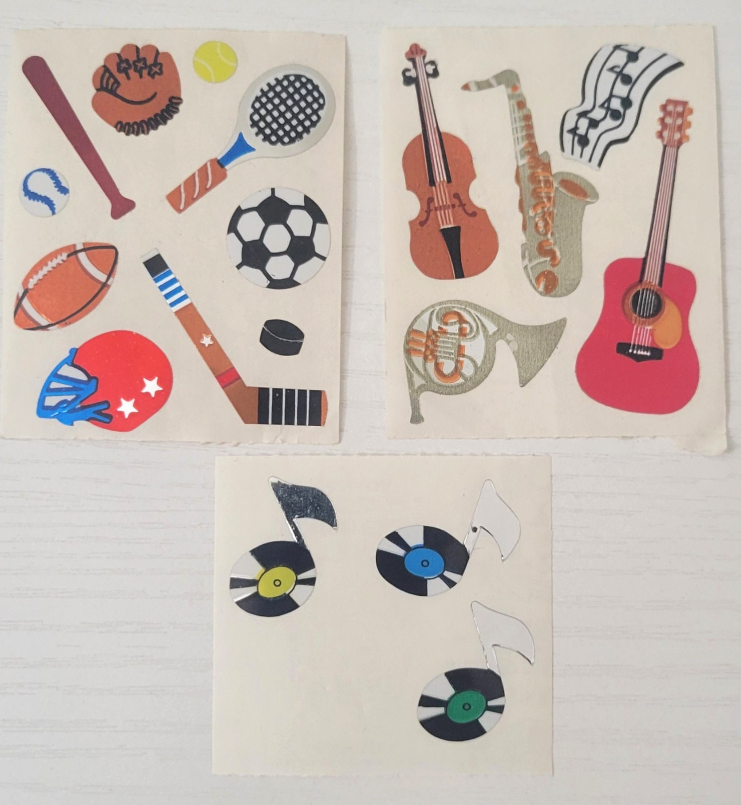 VTG Sandylion 1980s Stickers Mods Mylar Pearl Opal Prism Lot Hedgehog Hearts