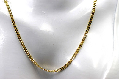 Genuine 9ct 9k 375 Yellow Gold Flat Curb Necklace Chain 11grams 50cm