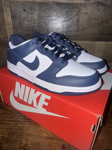 Nike Dunk Low da bambino grande bianco midnight blu navy bianco (FB9109 116) taglia 6 5