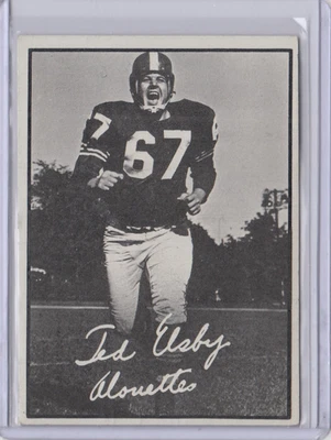 1961 Topps CFL #59 Ted Elsby Ex-Mint Set Break - Photo 1/2