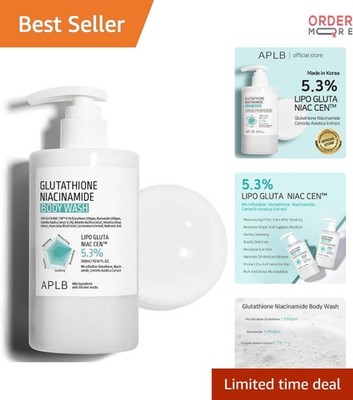 Glutathione Niacinamide Body Wash 5.3% Moisturizing Sensitive Skin Safe