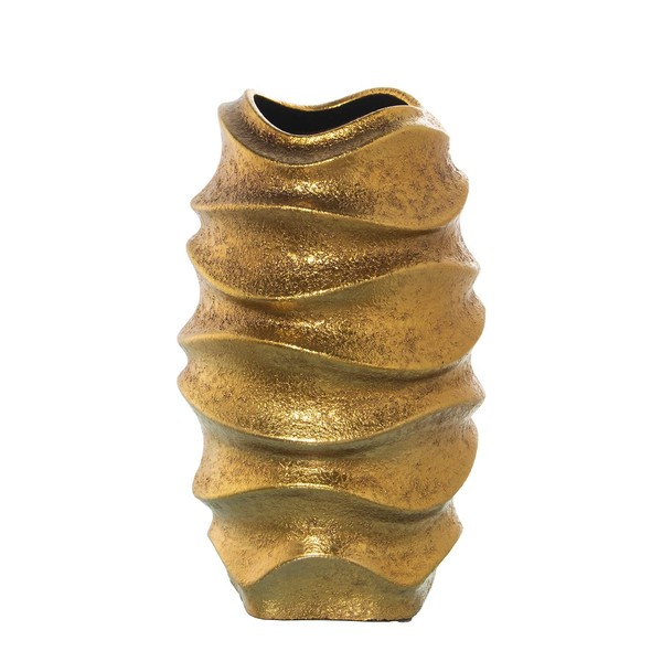 Tischvase Aus Keramik In Gold, 22 X 34 Cm-image