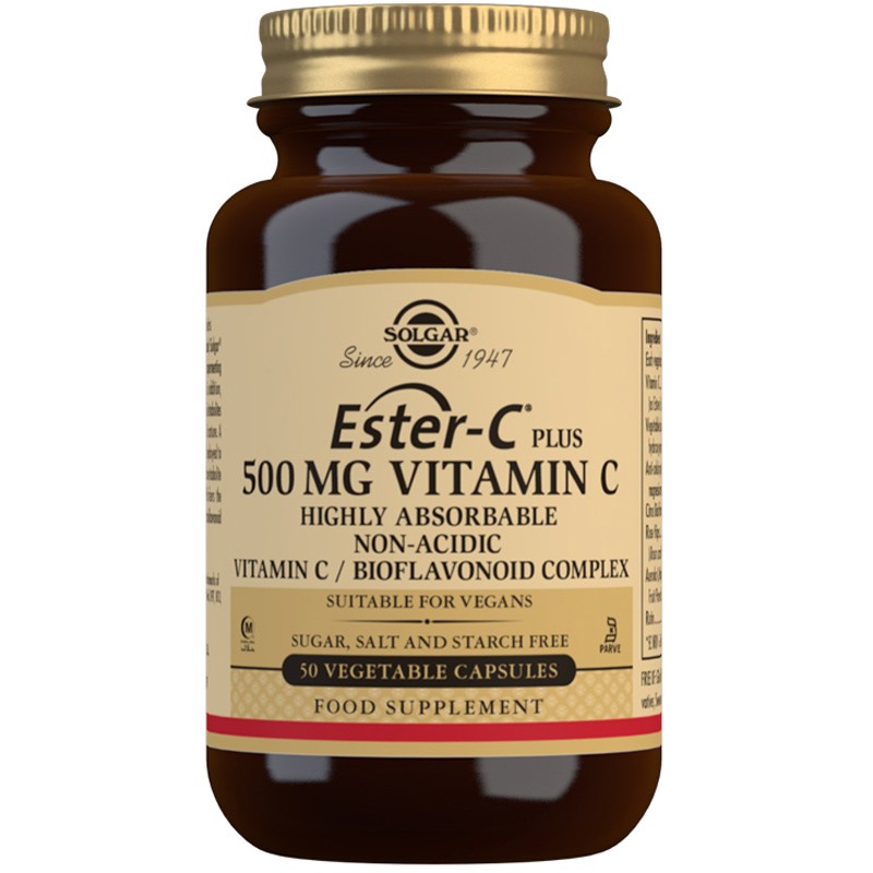 Solgar® Ester-C Plus 500 mg Vitamin C Vegetable Capsules - Pack of 50 - Image 5