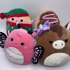 Lot Of 4 Squishmallows Tomar The Horse, Andreina, Elliot The Elf, Deja (NWT  8”