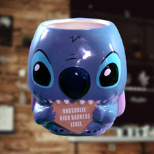Disney Lilo Stitch 3D Ceramic Mug 15 oz Zak Designs Purple Blue Coffee Cup