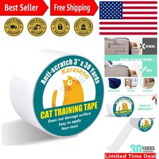 100 Clear Cat Scratch Tape - 3in x 30yd, Perfect for Couch  Furniture Defense