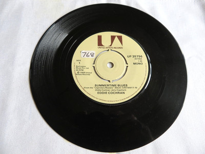 Eddie Cochran   Summertime Blues          UP 35796       VINYL NEAR MINT