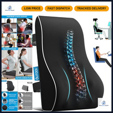 Ergonomic Lumbar Support Pillow for Office Chair & Car - Back Pain Relief, Adjus