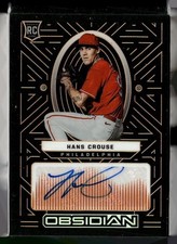 2022 OBSIDIAN ORANGE ROOKIE /50 AUTO HANS CROUSE PHILLIES