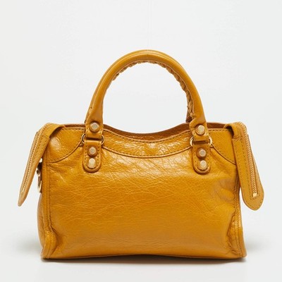 Balenciaga Mini Classic City Mustard Leather Bag | eBay Balenciaga Mini Classic City Mustard Leather Bag | eBay