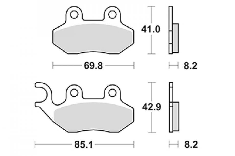 Plaquette de frein avant Perftec pour scooter Sym HD 125 Evo Euro3 2008-2009