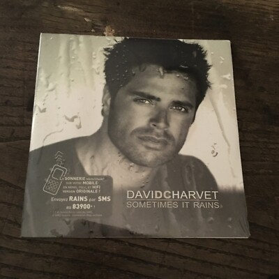 DAVID CHARVET - SOMETIMES IT RAINS - FRENCH CD SINGLE NEUF - FACTORY SEALED!!!!!