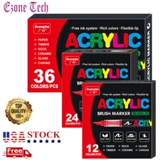 12-36Pcs Waterproof Permanent Paint Marker Pen Car Tyre Tire Letter Rubber Metal