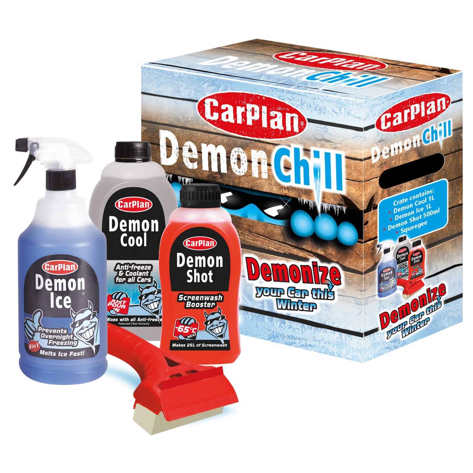 CarPlan Demon Chill Gift Pack Screenwash Booster DeIcer & Antifreeze