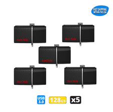 Sandisk Ultra Dual OTG 128GB 3.0 Flash Drive Thumb Drive Pen Drive 5 Pack 