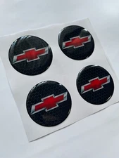 Set of 4 pcs Chevrolet Center Wheel Cap Stickers Decal Rims Emblem Logo