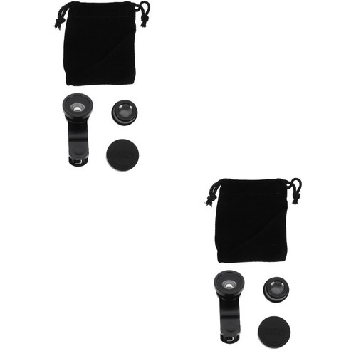 2 Pack Fisheye Lens Cell Phone Camera Kit for Mobile Phones Travel - 第 1/12 張圖片