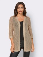 Strickjacke Beige 34 Ashley Brooke Damen Cardigan Offen Uvp: 59,99€ 6.6947