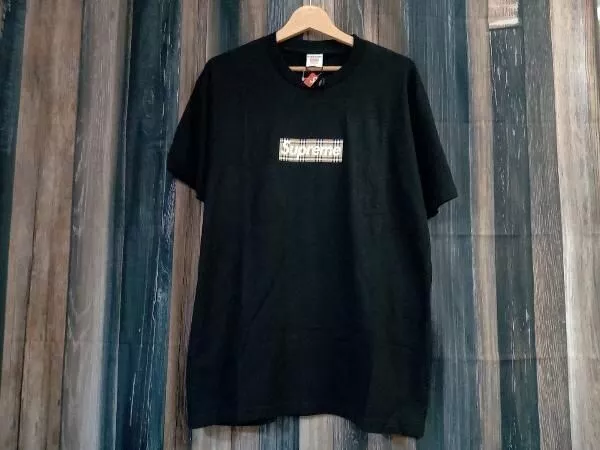 Tee shirt manches courtes noir Supreme x Burberry Box logo M 2503M