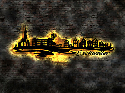LED wall art city Eschweiler wall decal skyline wall sticker sticker book AK
