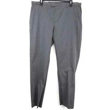 Dress Pants Gray Striped Career Casual Trousers