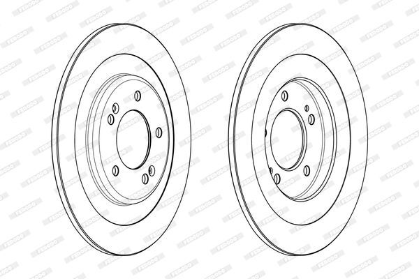 2X Ferodo DDF2201C Bremsscheibe FüR Hyundai-image