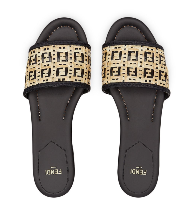 Fendi 'FF Interlace Raffia' Sandals (EU40/UK6) RRP £690 UK