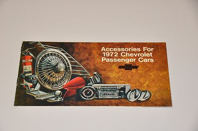 ORIGINAL 1972 CHEVROLET PASSENGER CAR ACCESSORIES BROCHURE 