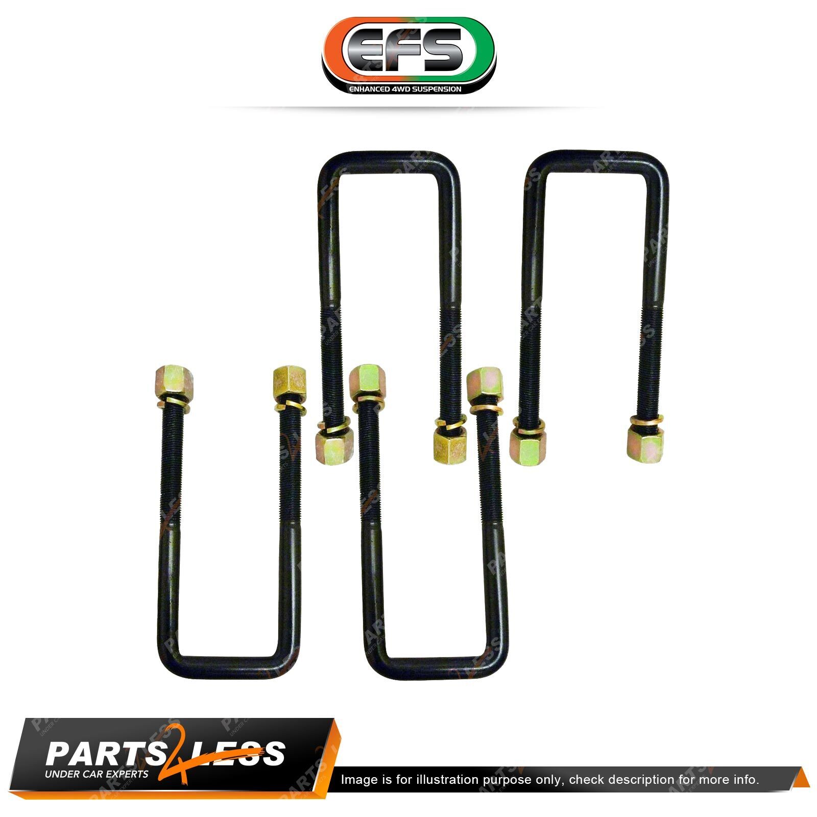 4 Pcs Front EFS 4WD Offroad Leaf Spring U Bolts Kit C659 & C658 Premium ...