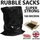 STRONG BUILDER RUBBLE SACKS EXTRA HEAVY DUTY BLACK RUBISH DEBRIS RUBBLE BAGS 