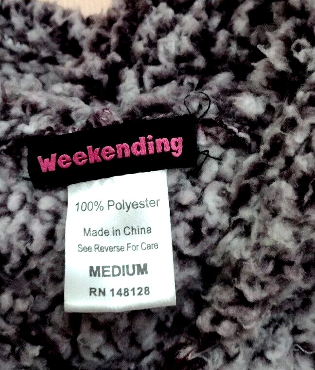 Weekending Purple Medium 💯% Polyester Long Sleev… - image 3