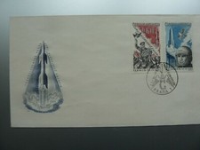 Spazio Cecoslovacchia 3 lettere primo giorno 1961 Juri Gagarin 1° Volo spaziale 
