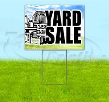 YARD SALE 18x24 Yard Sign WITH STAKE Corrugated Bandit USA BUSINESS GARAGE