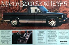 1984 Mazda B2000 Sport LE Pickup Truck photo "Great Value" 2-page promo print ad