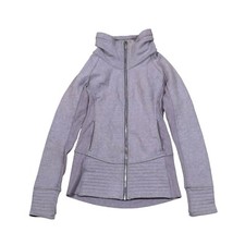 Lululemon Radiant Jacket II Women's 4 Purple Full Zip Cotton Fleece