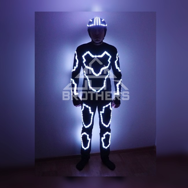 Costume Flyboard Tron RGB étanche Sur Mesure – Noir Flashy Pour Show Aquatique