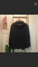 Van Heusen pinstriped black dress shirt size XL