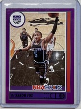 2021-22 NBA Hoops De'Aaron Fox Purple #88