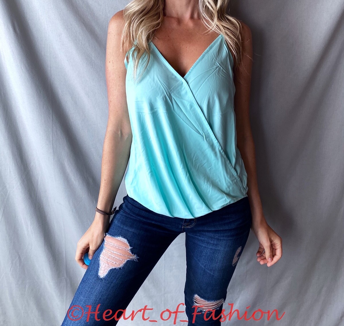 mint green cami top