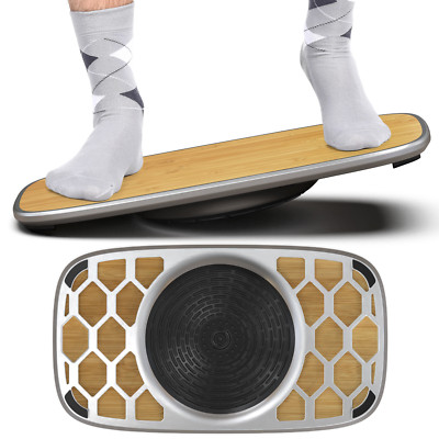 Standing Desk Balance Board Aluminum Bamboo office wobble platform accessories