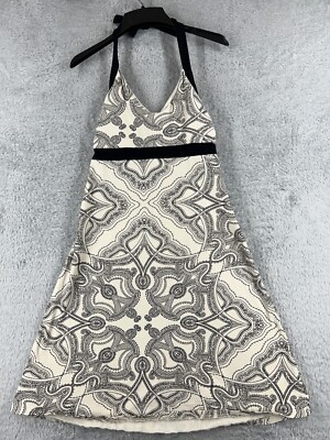 Patagonia Dress Womens Medium Black White Iliana Halter Dress