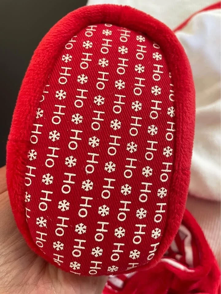 My First Christmas Infant Outfit Bib Shoes corduroy Romper Size 6-12 Months - Image 2 of 4