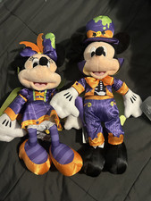 Disney Store 2018 Halloween Mickey And Minnie Mouse Plush with Tags