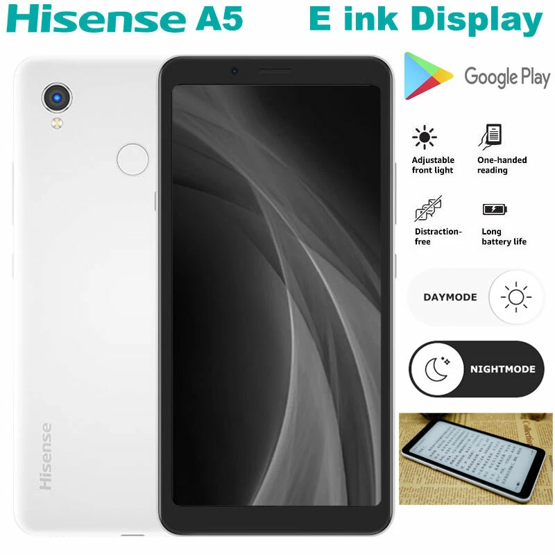 目に優しいe-inkスマホ】GooglePlay対応 hisense A5