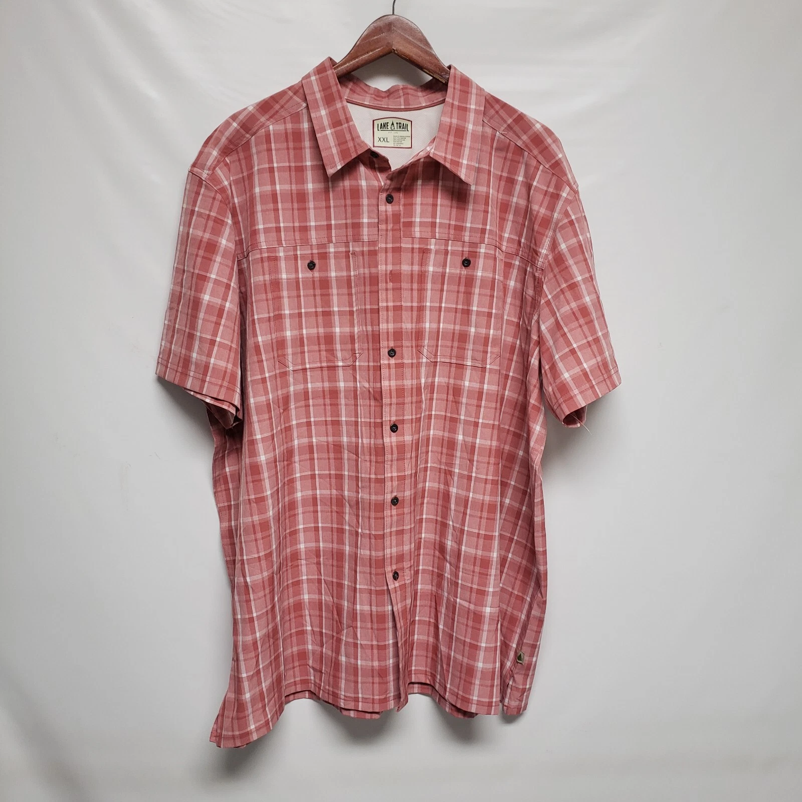 Lake & Trail Short Sleeve Shirt Men’s Size XXL Button Down Fishing Hiking EUC