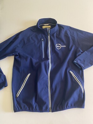 BASEFIELD Pull Homme Bleu Orange Rayé Coton Zippé (EU 56