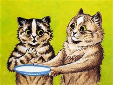 Would you like some milk cat Accent Tile Mural Bathroom Backsplash Ceramic 8x6
