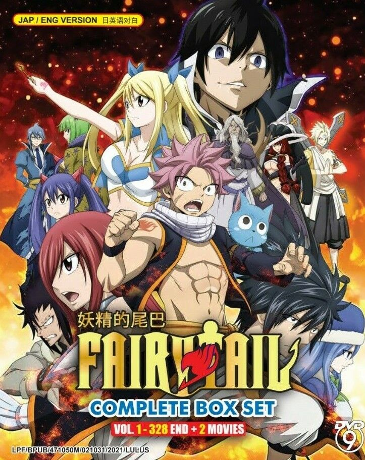 Anime DVD Fairy Tail Complete Series TV Vol.1-328 End + 2 Movies