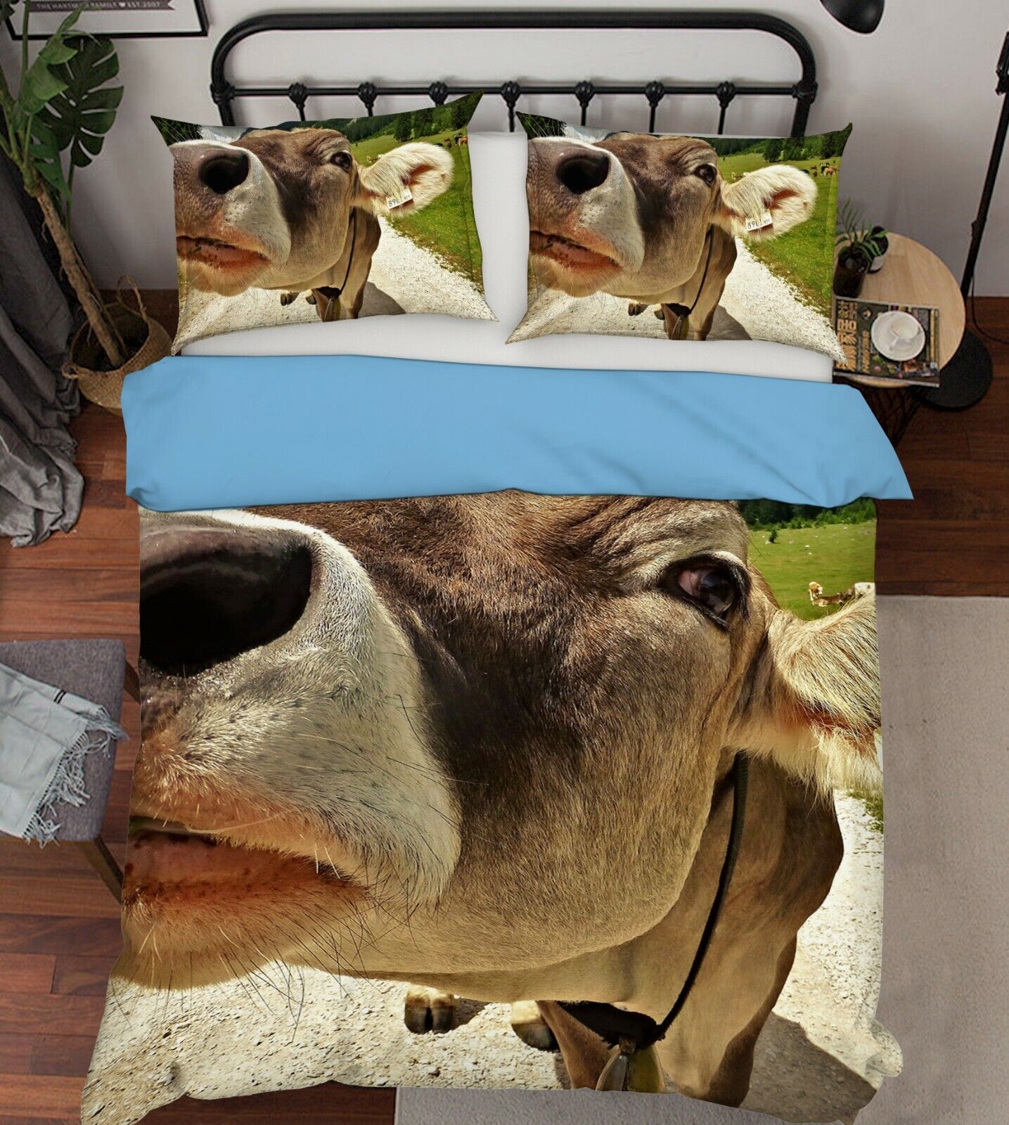 3D Cow Grassland I13 Animal Bed Pillowcases Quilt Duvet Cover Queen King An Popularna nowa praca